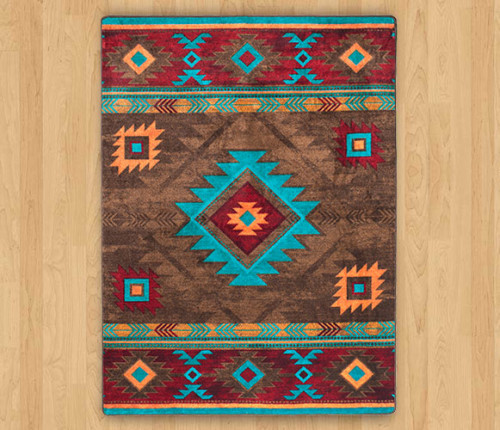 whiskey river turquoise rug